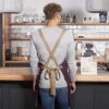 Bib Apron With Crossed Ribbons