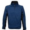 Felpa in Maglia (knitted fleece) con Mezza Zip e Inserti in Tessuto Elasticizzato