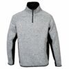Felpa in Maglia (knitted fleece) con Mezza Zip e Inserti in Tessuto Elasticizzato