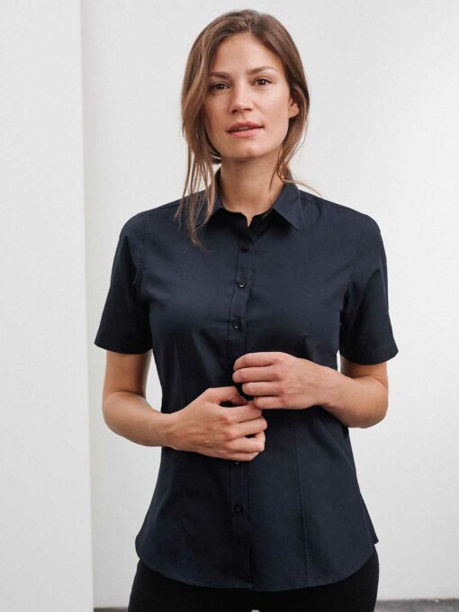 Women Shirt Shortsleeve Poplin