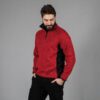 Felpa in Maglia (knitted fleece) con Mezza Zip e Inserti in Tessuto Elasticizzato