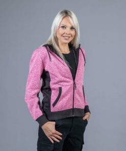 Felpa in Maglia (knitted fleece) con Cappuccio Inserti in Tessuto Elasticizzato Woman