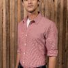 Men Long Sleeve Microcheck Gingham Shirt