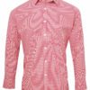 Men Long Sleeve Microcheck Gingham Shirt