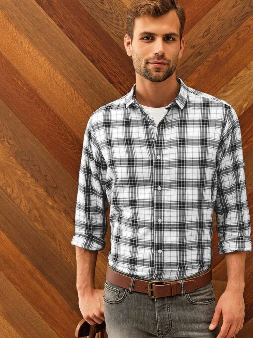 Men Long Sleeve 'Ginmill' Check Shirt