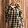 Women LSL 'Mulligan' Check Cotton Bar Shirt t