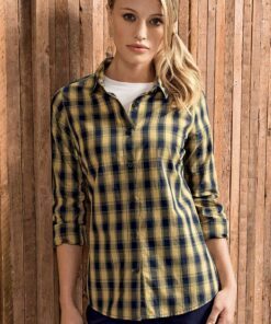 Women LSL 'Mulligan' Check Cotton Bar Shirt t