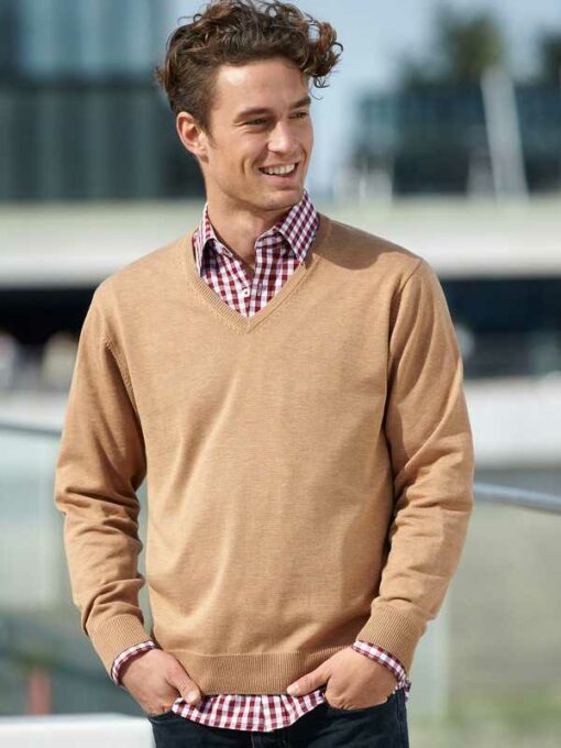 Men V-Neck Pullover