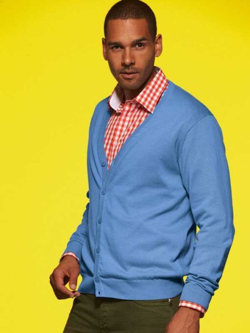 Men V-Neck Cardigan