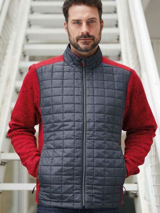 Men Knitted Hybrid Jacket Without Cap