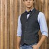 Men Herringbone Waistcoat