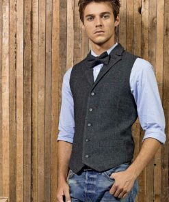 Men Herringbone Waistcoat