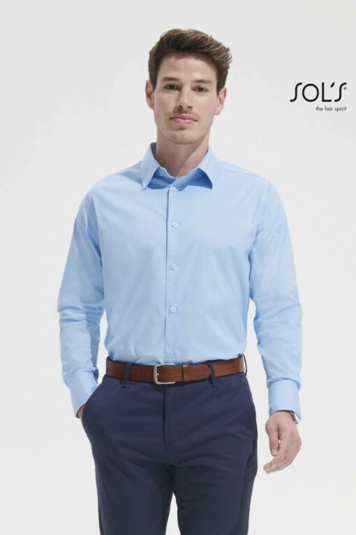 Camicia Uomo Stretch Manica Lunga