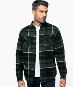 Giacca-Camicia a quadri foderata in sherpa