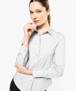 Camicia donna in popeline manica lunga