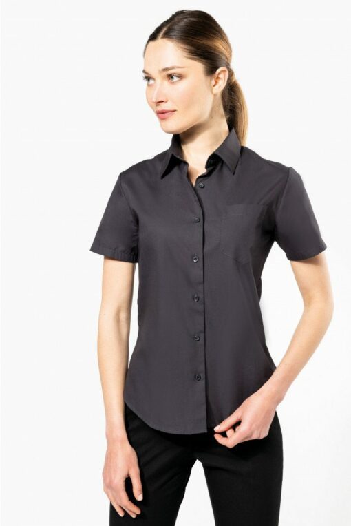 Camicia donna in popeline manica corta