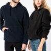 Felpa unisex con cappuccio oversize in pile riciclato