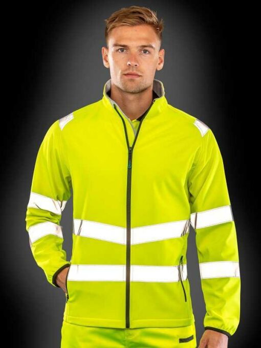 Recycled printable safety softshell