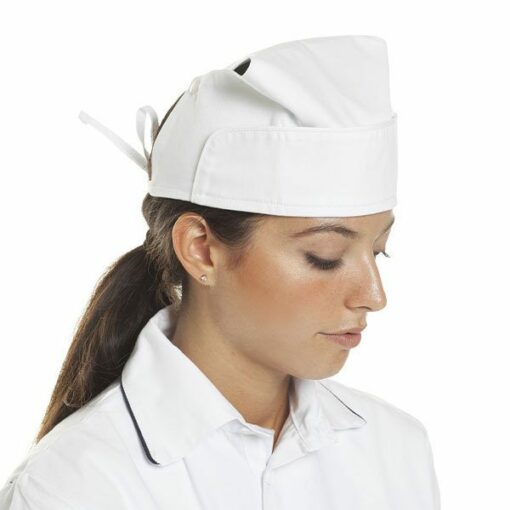 All White Woman Nurse Hat